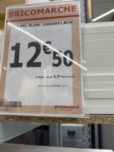 bricomarche bois melamine blanc 2500 400 18
