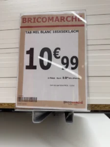 bricomarche bois melamine blanc 2500 500 16