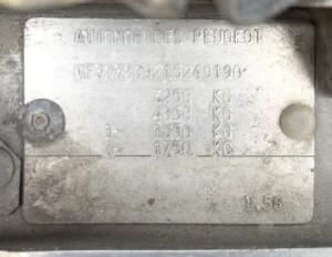camionnette peugeot boxer plaque identification